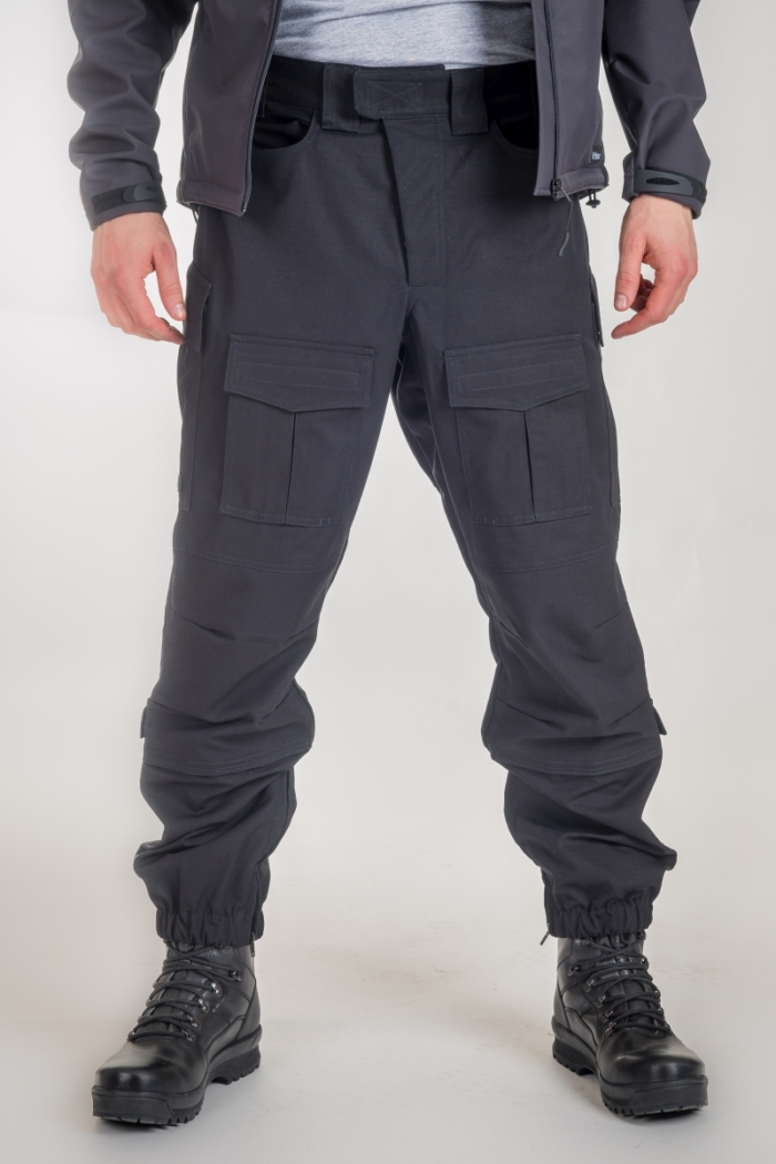 V:TEX - Crne combat hlače s džepovima
