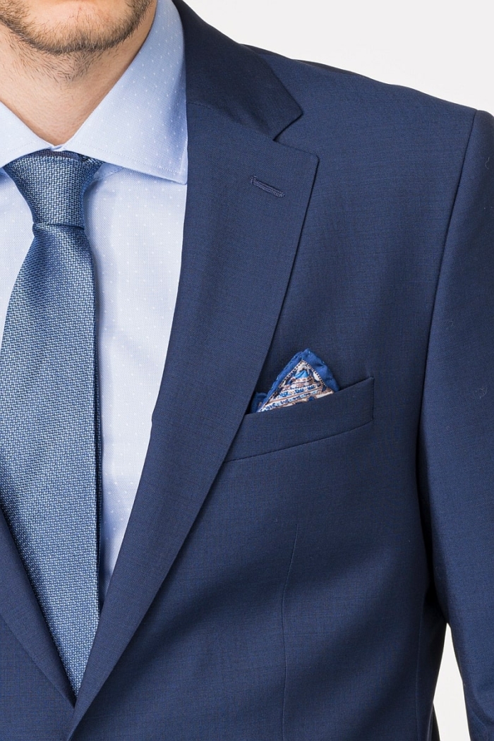 Muški sako od odijela plave boje 100's - Regular fit