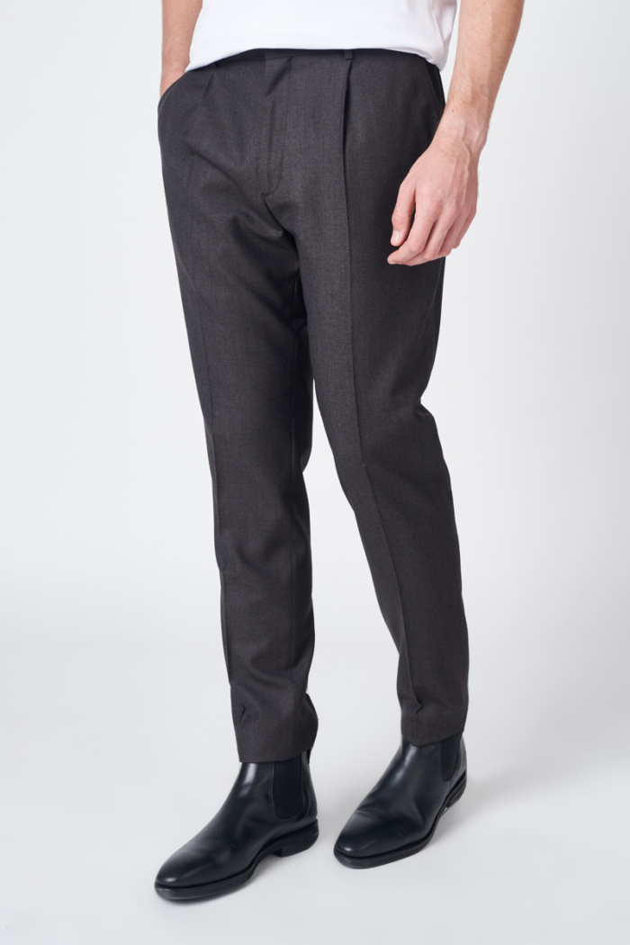 Varteks YOUNG - Brown suit trousers - Slim fit