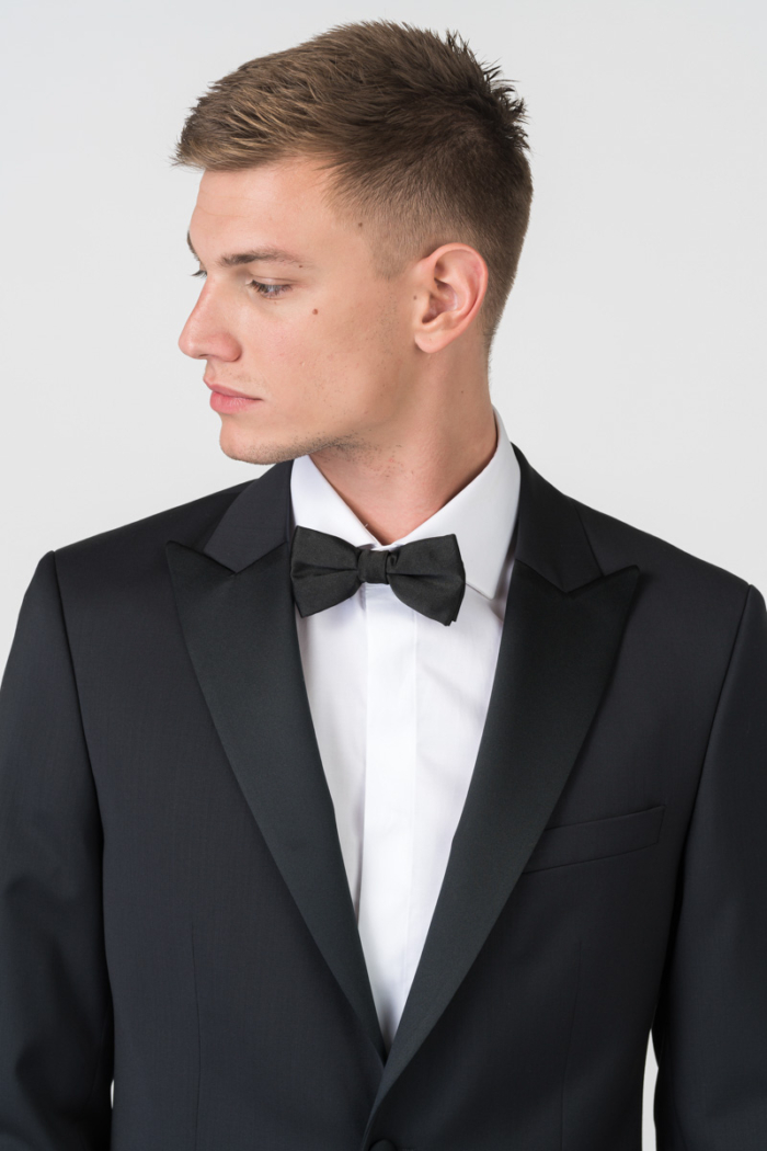 Varteks Men's black tuxedo blazer Marzotto 120s - Regular fit
