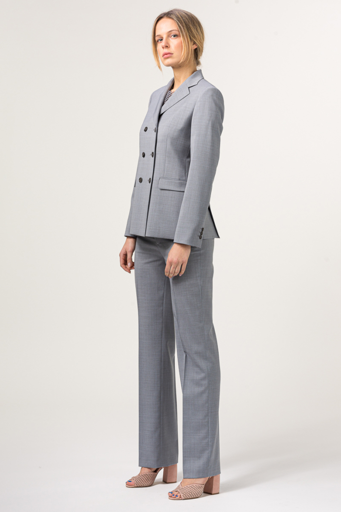 Poslovne ženske sive hlače - 100% runska vuna