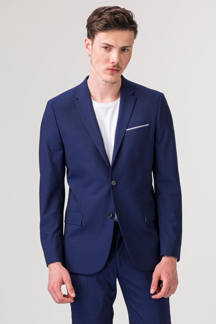 VARTEKS YOUNG - Plavi muški sako od odijela - Slim fit
