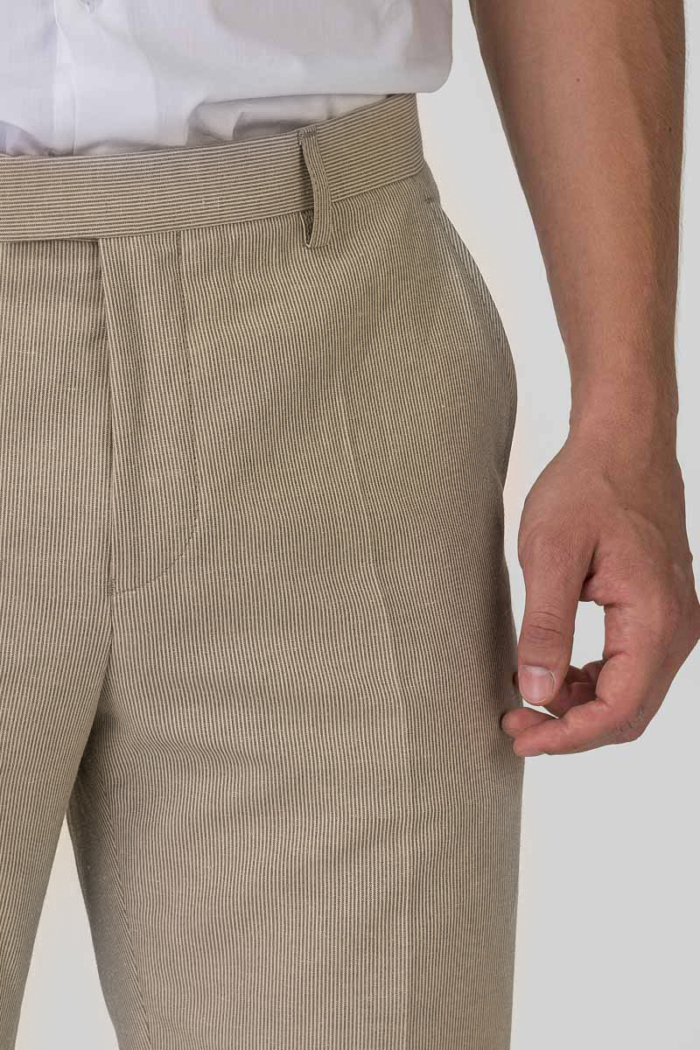 Varteks Muške hlače boje pijeska - Regular fit