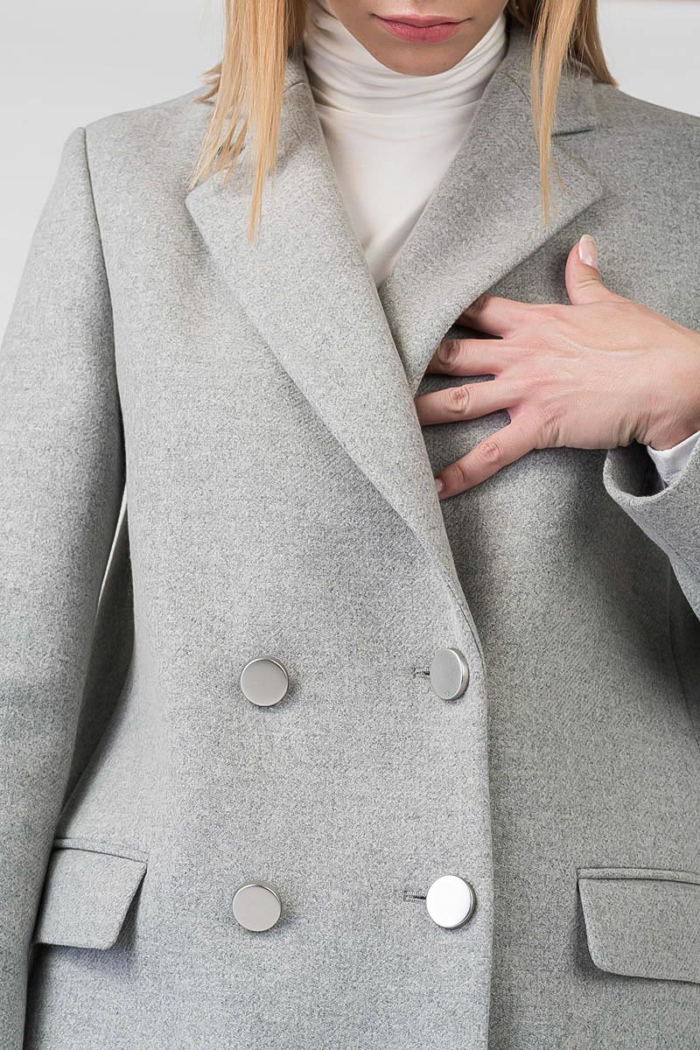 Varteks Women's grey double breasted coat