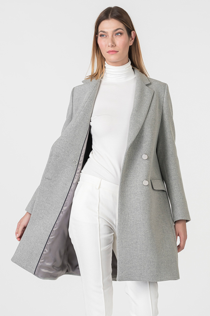 Varteks Women's grey double breasted coat
