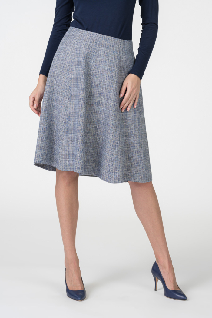 Varteks Women's grey blue suit skirt