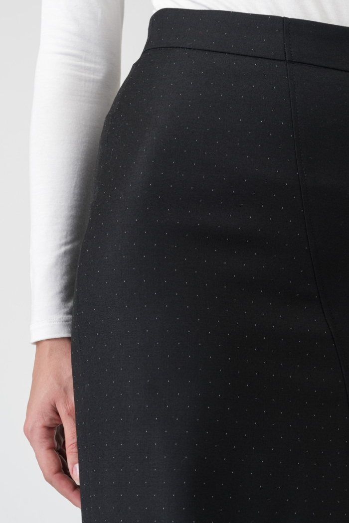 Varteks Black pencil skirt with polka dots