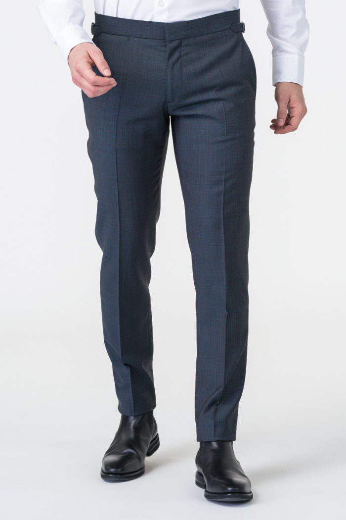 Varteks Men's grey suit pants micro pattern - Slim fit
