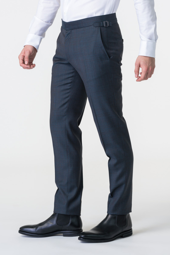 Varteks Muške sive hlače decentnog uzorka od odijela - Slim fit
