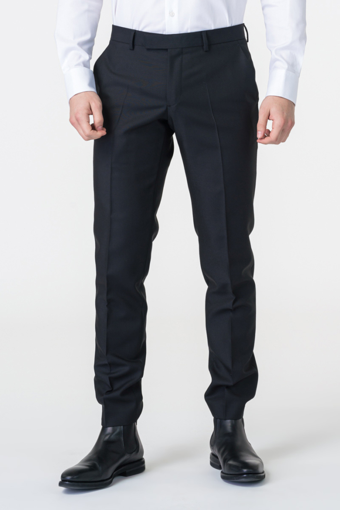 Varteks Limited Edition - Muške crne hlače od odijela - Regular fit