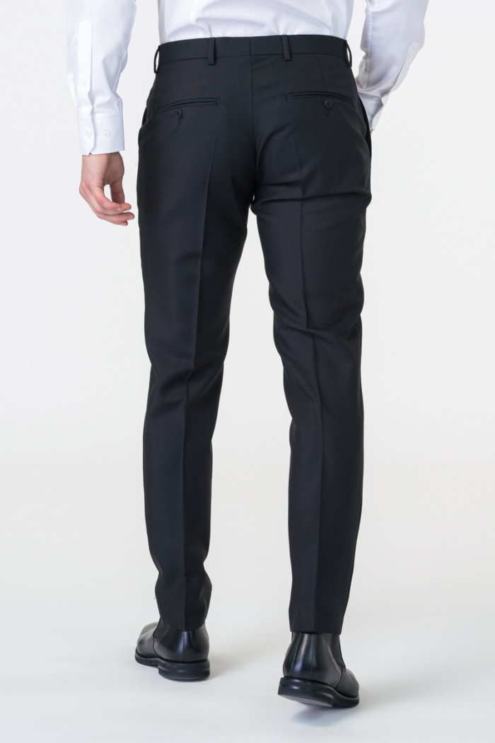 Varteks Limited Edition - Muške crne hlače od odijela - Regular fit