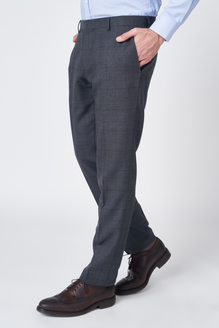 Varteks Limited Edition - Men's grey plaid suit trousers