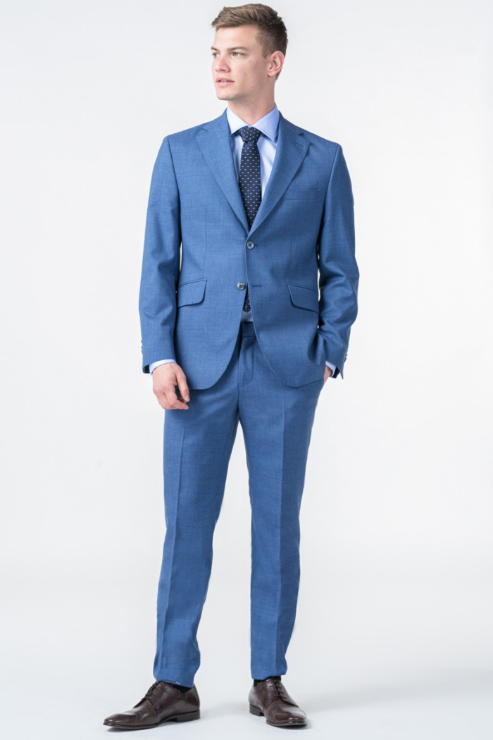 Varteks Limited Edition - Muške plave hlače od odijela - Regular fit