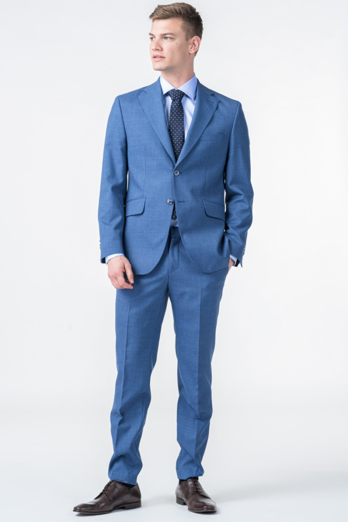 Limited Edition - Muške plave hlače od odijela - Regular fit