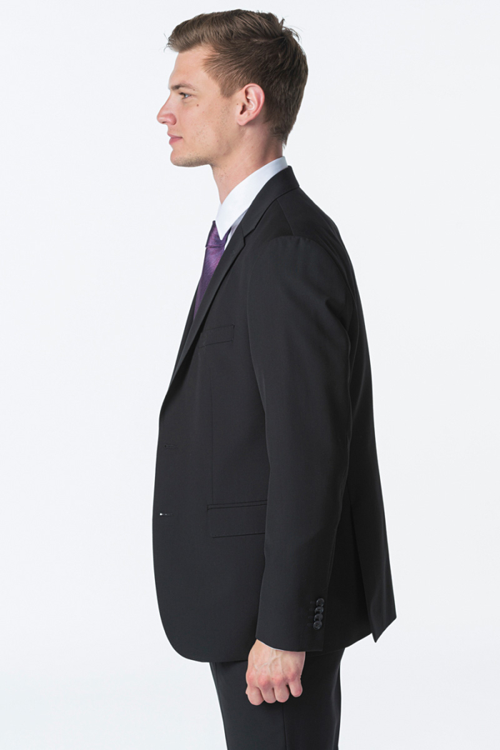 Klasični crni sako od runske vune - Regular fit