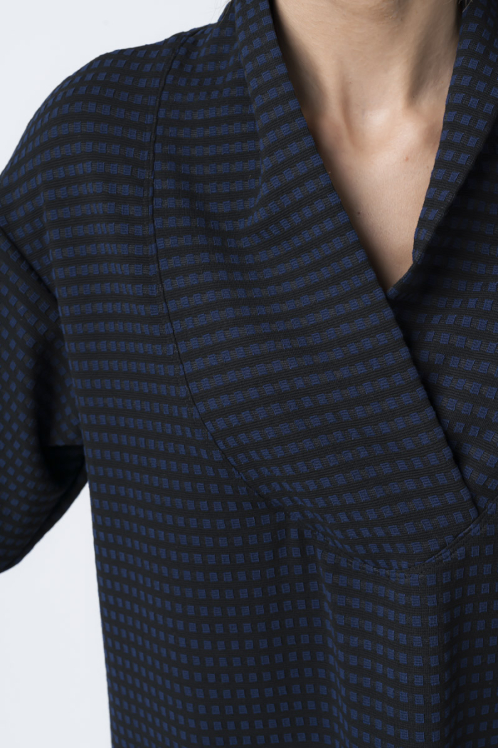 Varteks Dress with micro-checkered pattern