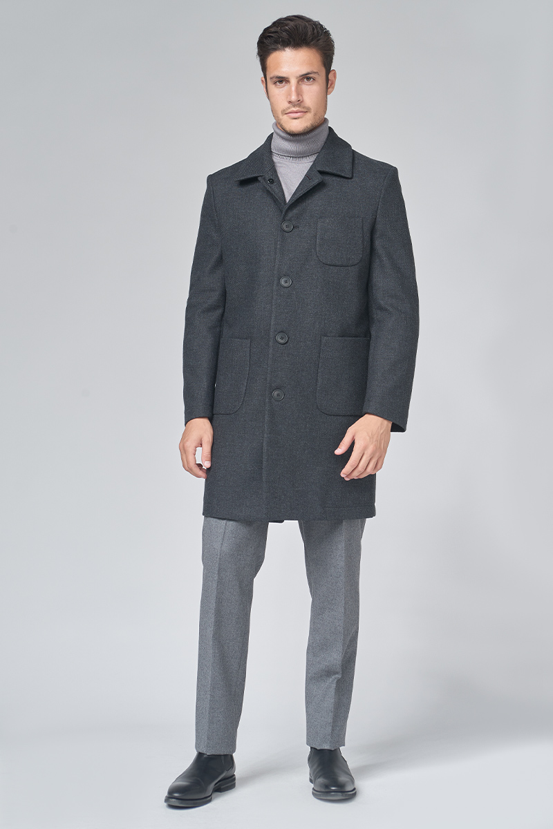 Grey straight-cut coat - Shop Varteks d.d.