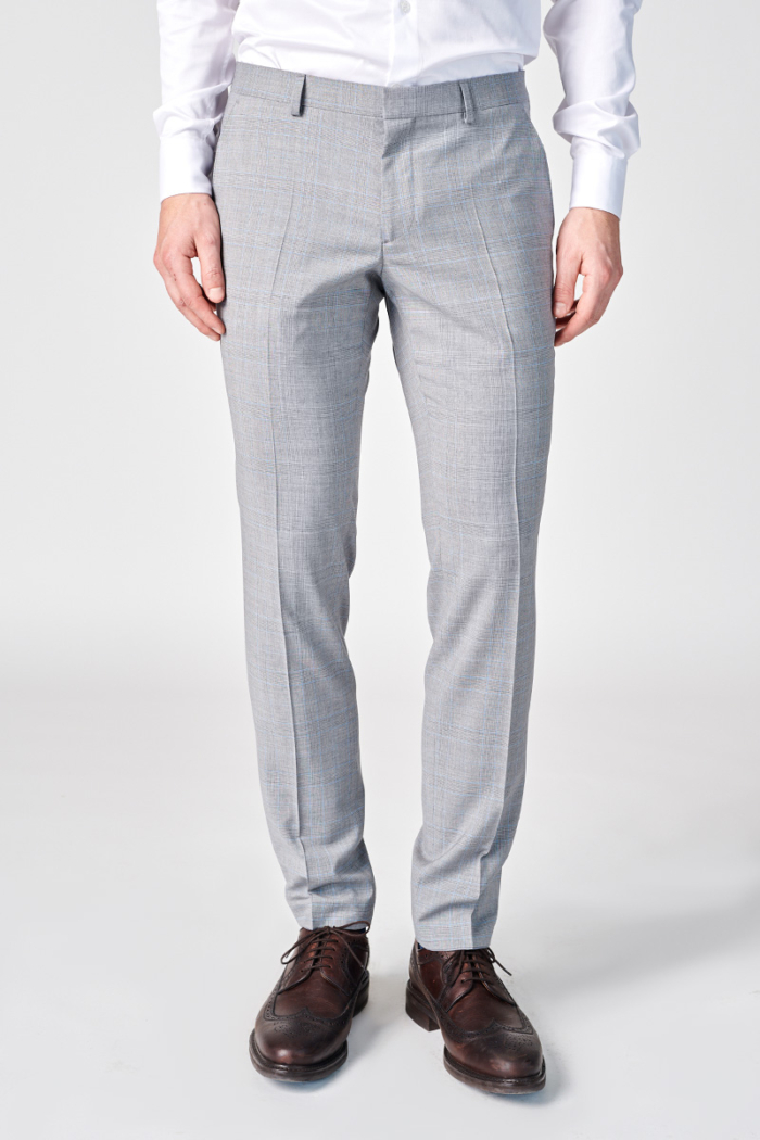 Varteks Sive hlače s uzorkom od odijela 100's - Regular fit