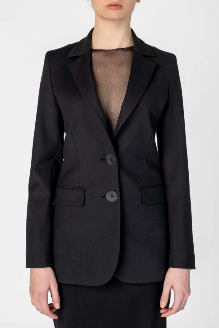 Varteks Women's black cotton blazer