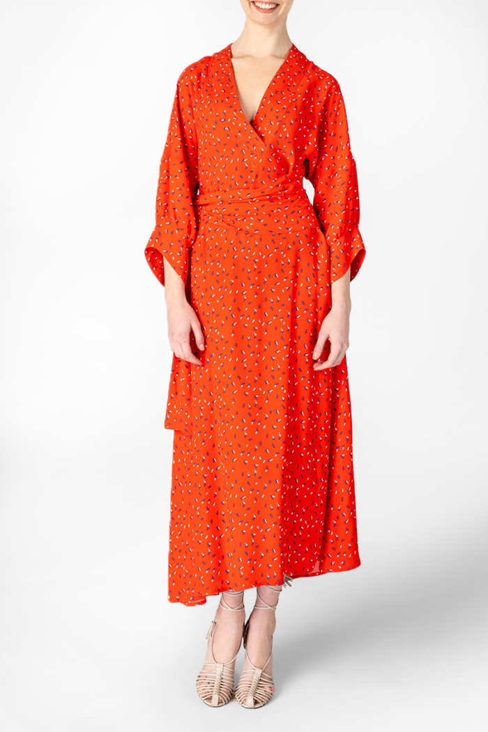 Varteks Red dress with abstract print