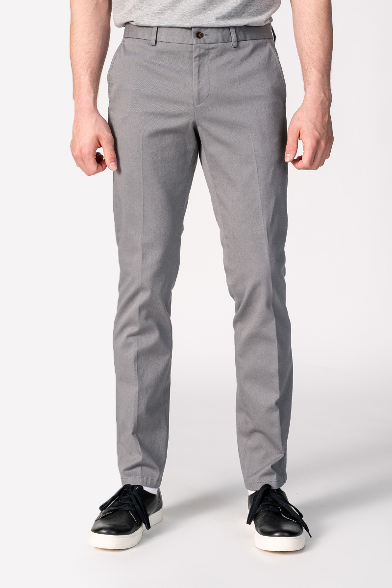 Hemlock Brown Textured Regular Fit Cotton Pant For Men-saigonsouth.com.vn