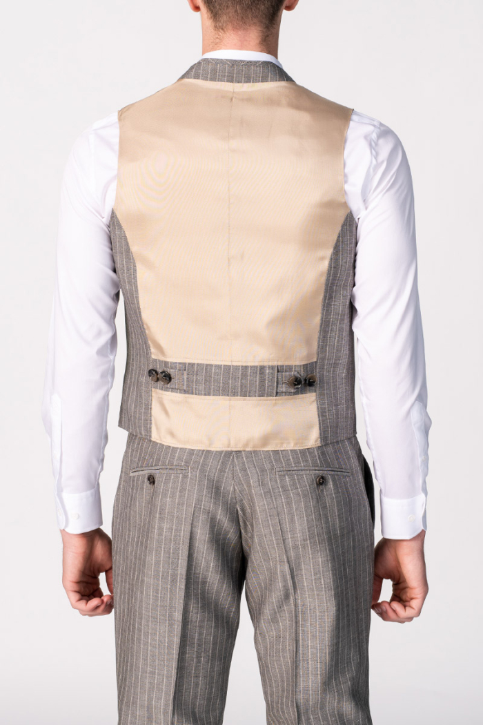 Varteks Grey striped suit waistcoat