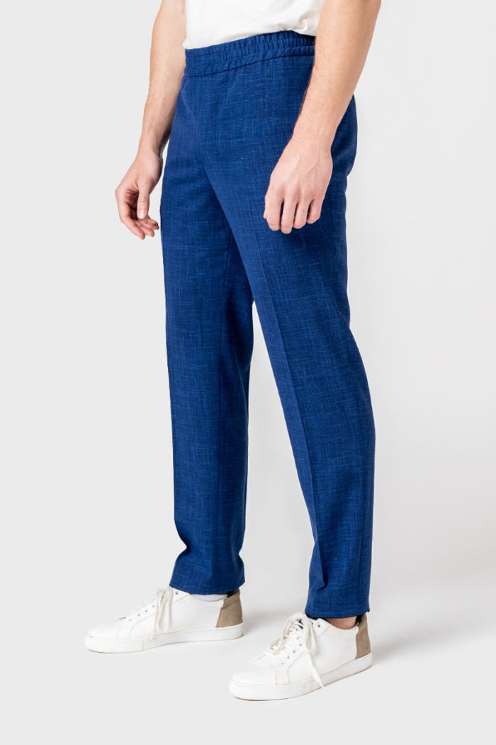 Varteks YOUNG - Mariner plave hlače na vezanje od odijela
