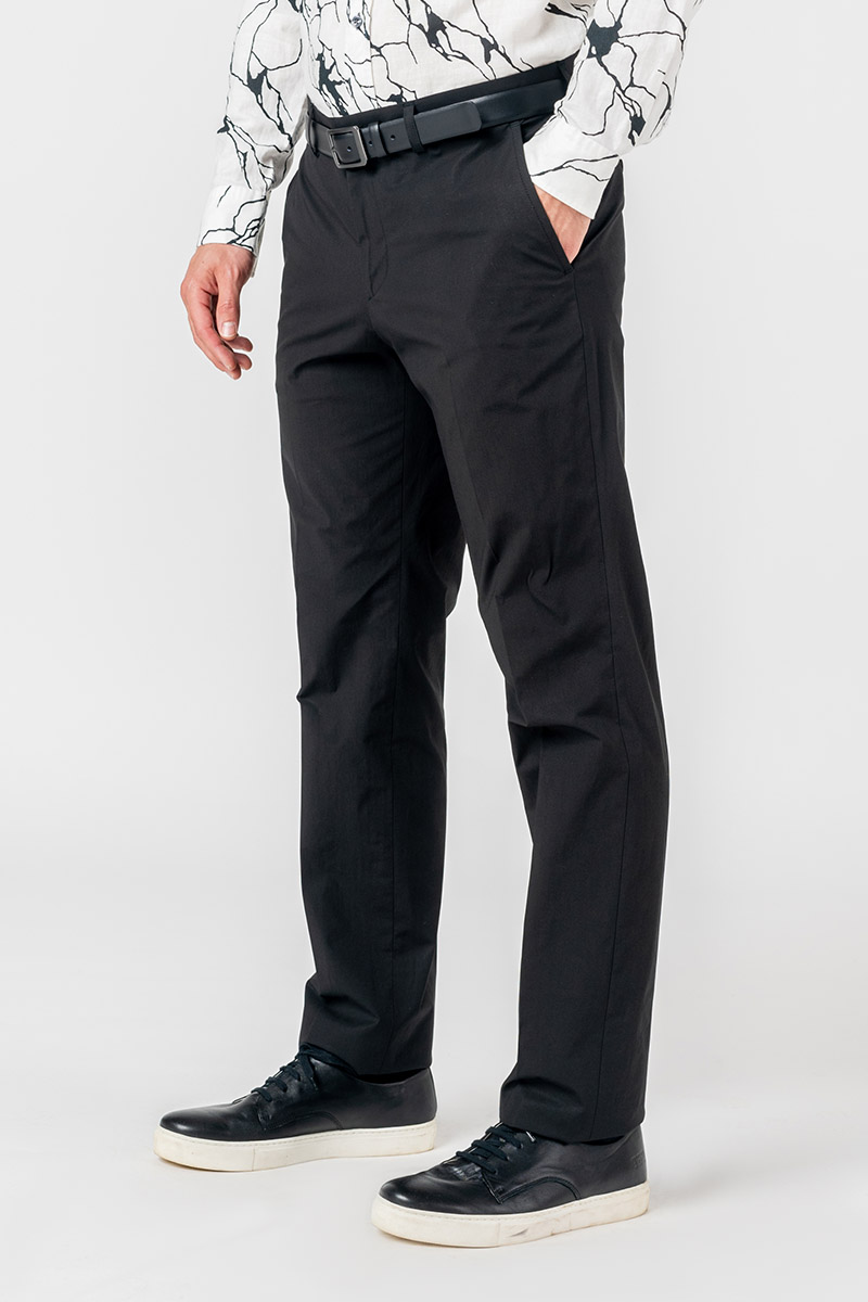 Varteks Crne casual muške hlače - Regular fit