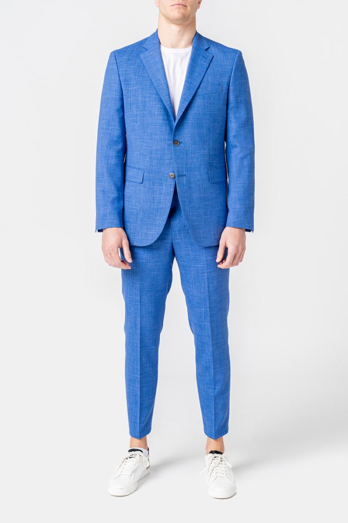 Varteks YOUNG - Nebesko plave muške 7/8 hlače od odijela
