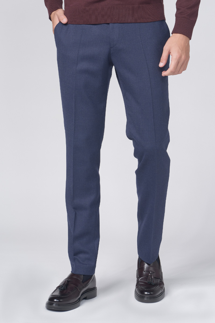 Varteks YOUNG - Tamno plave muške hlače od odijela - Slim fit