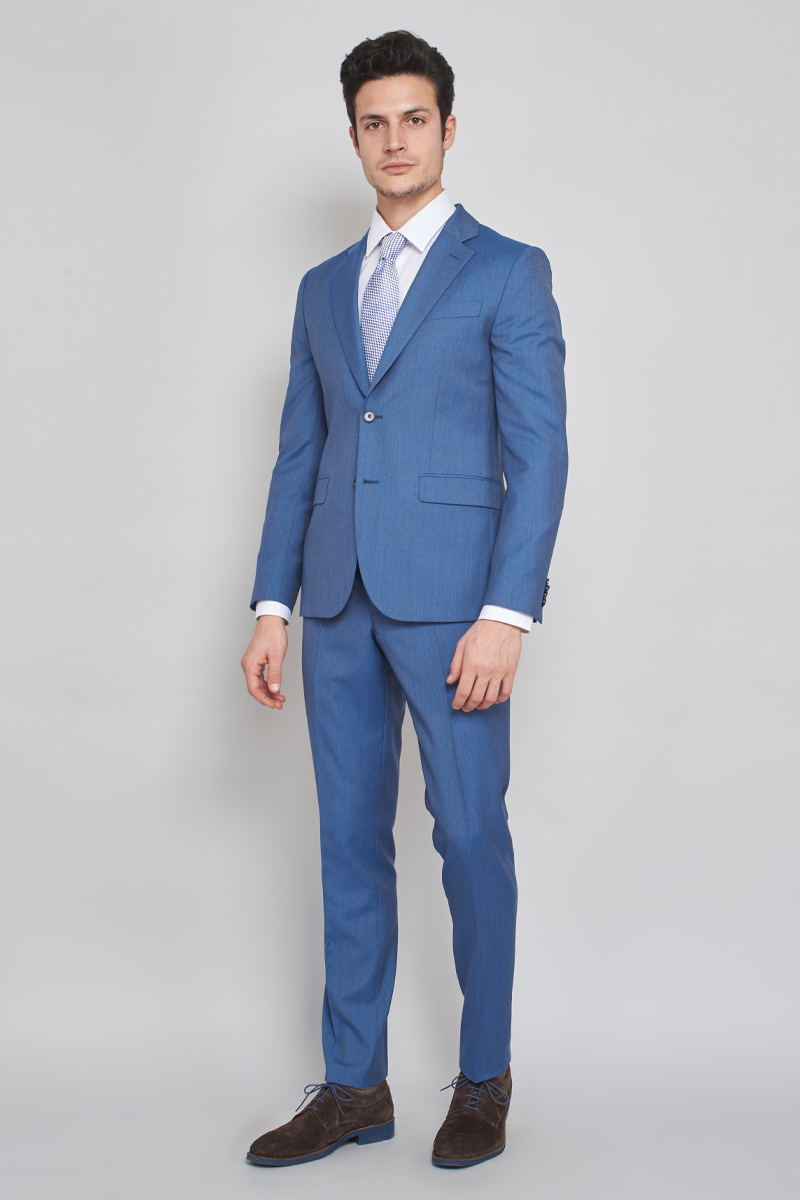 Light blue men's suit trousers – Slim fit – Varteks d.d.