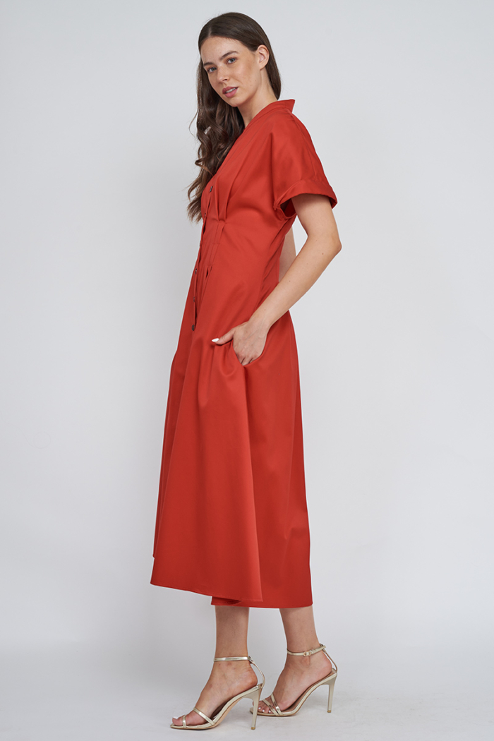 Varteks Crvena pamučna haljina