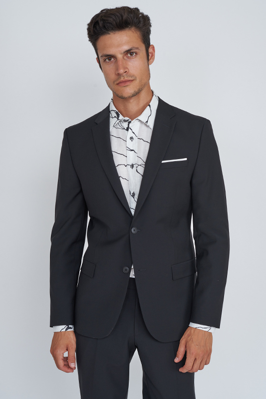 Varteks YOUNG - Muški crni sako od odijela - Slim fit