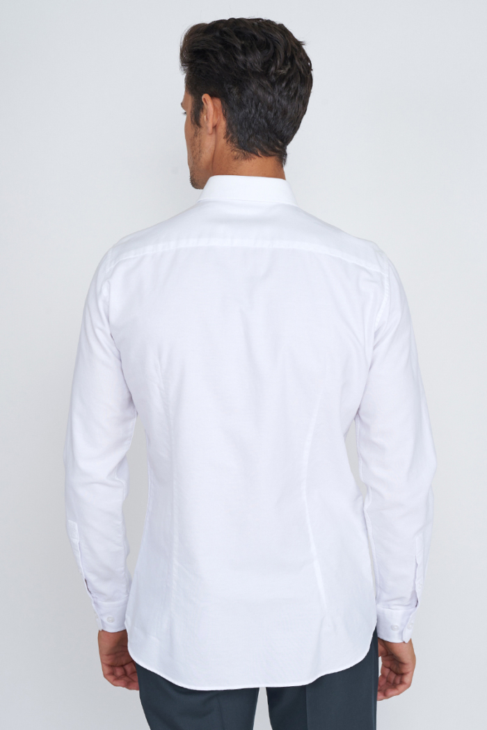 Varteks Bijela muška pamučna košulja - Slim fit