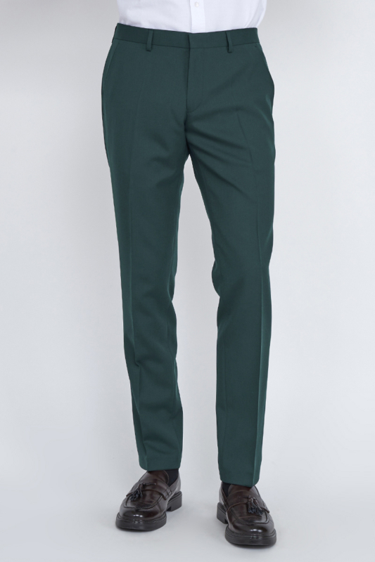 Varteks YOUNG – Muške tamno zelene hlače od odijela – Slim fit