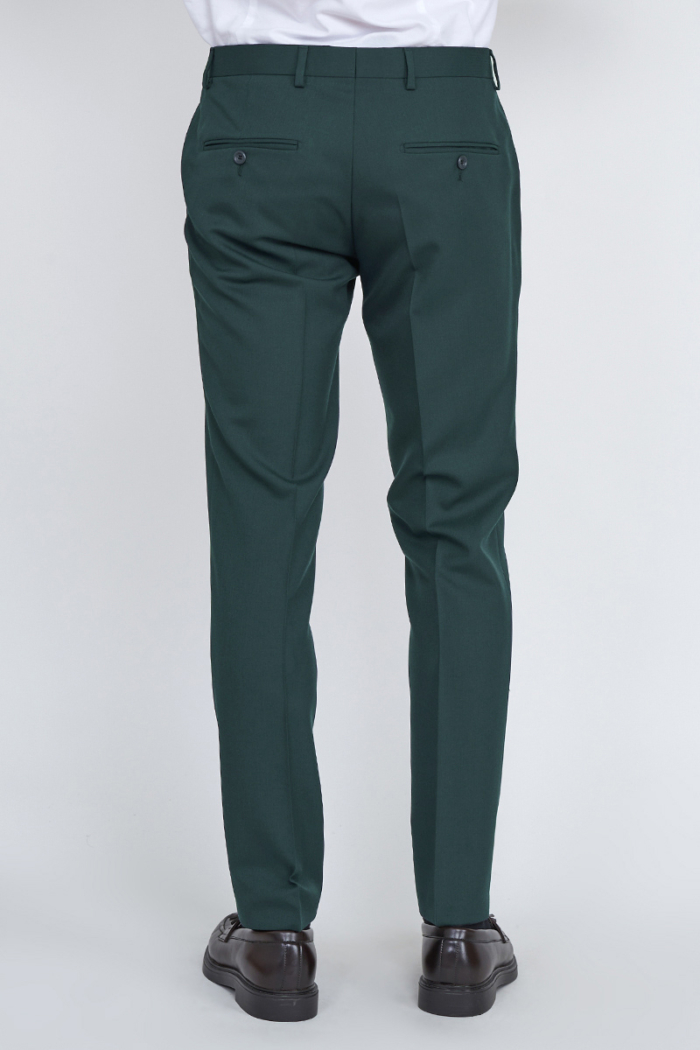 Varteks YOUNG – Muške tamno zelene hlače od odijela – Slim fit
