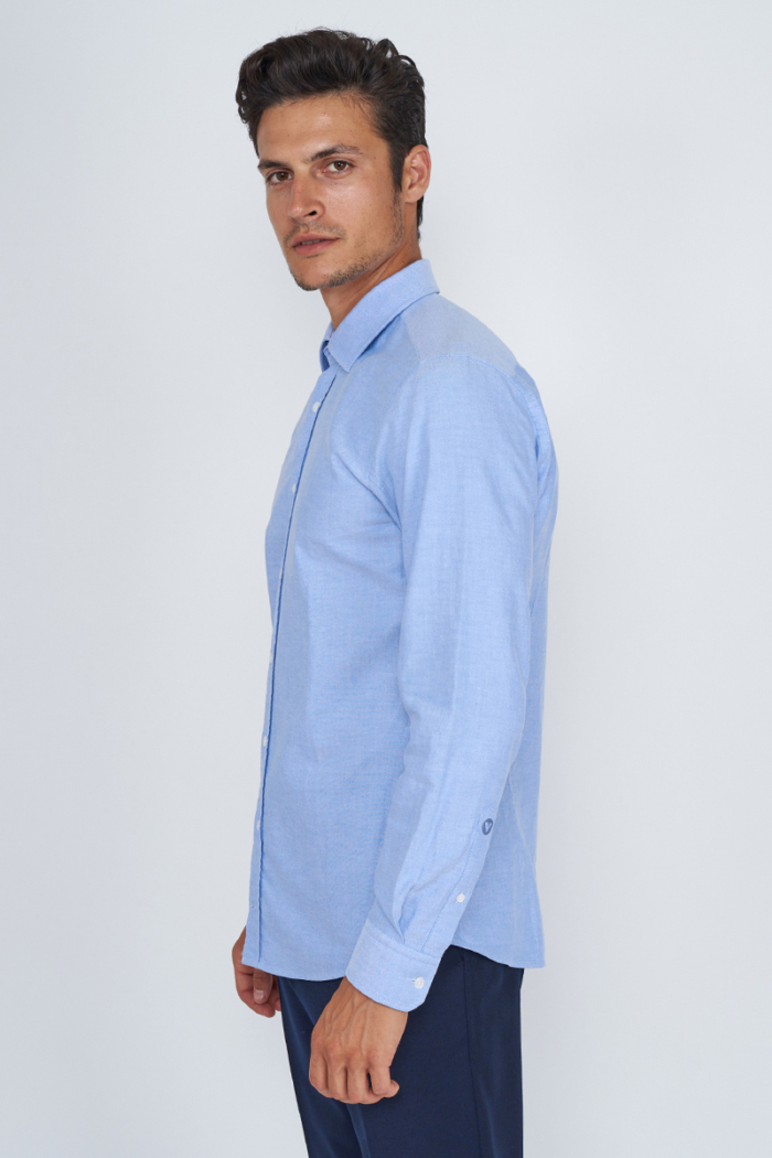 Varteks Plava muška pamučna košulja - Slim fit