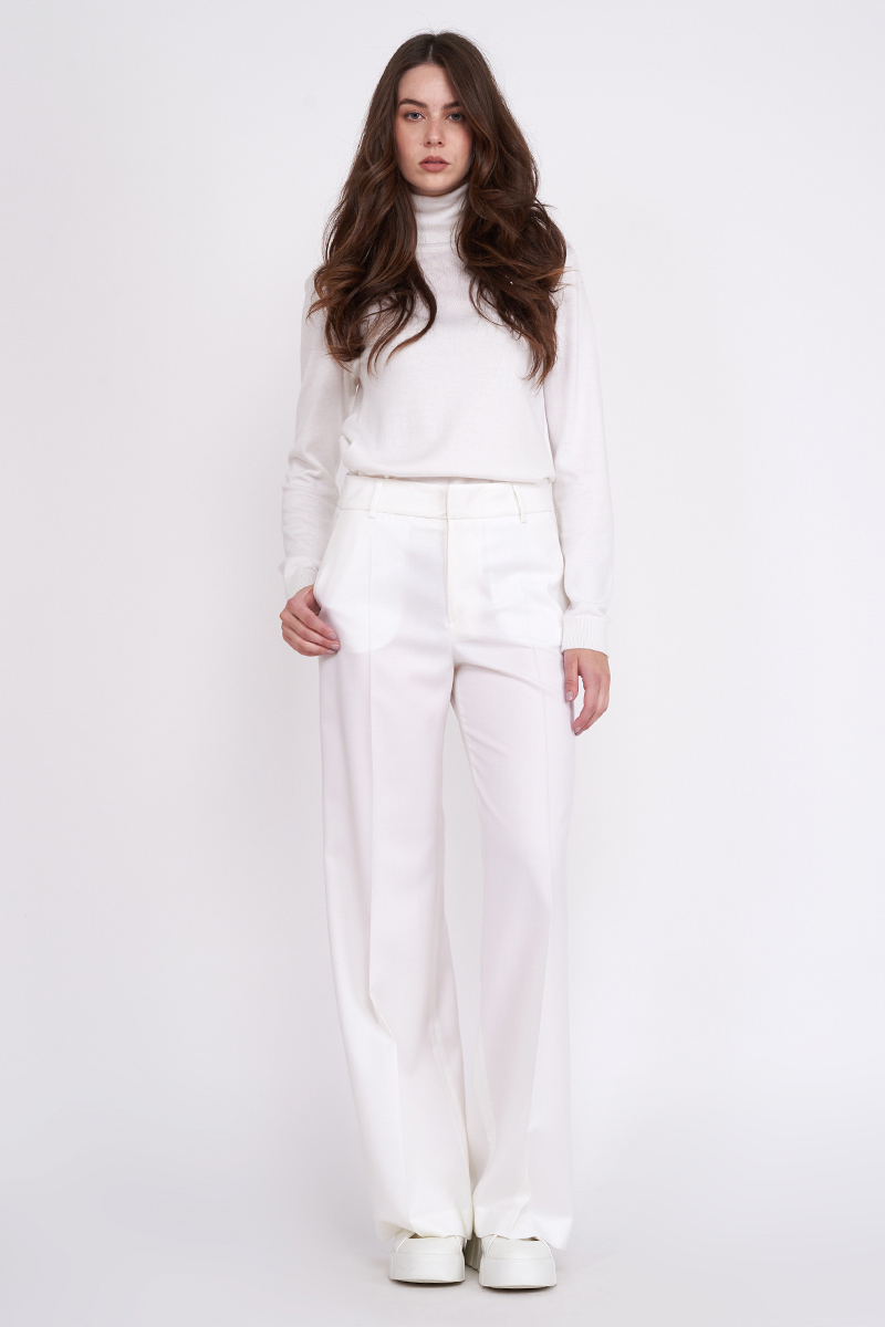 Buy Off White Trousers & Pants for Women by Go Colors Online | Ajio.com