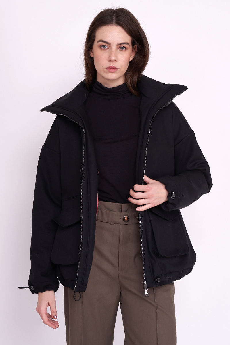 Varteks Crna ženska jakna s kapuljačom