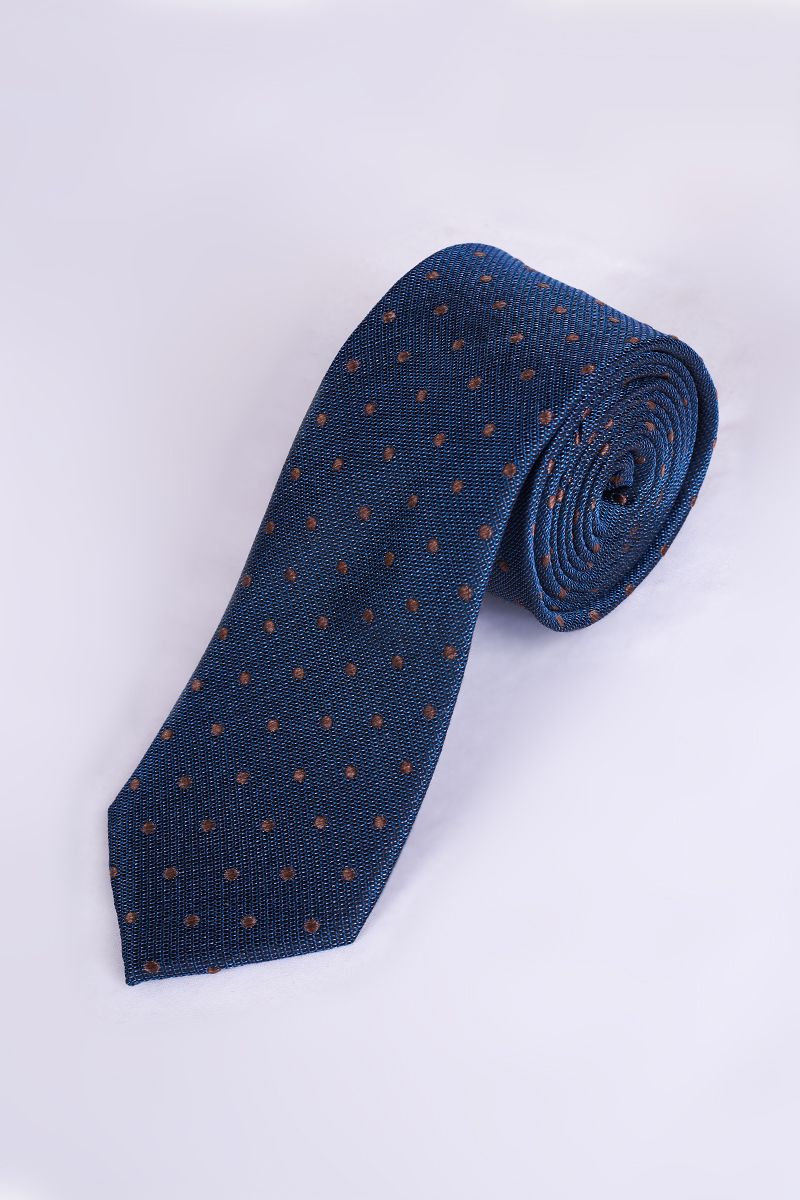 Varteks Plava kravata s točkastim uzorkom