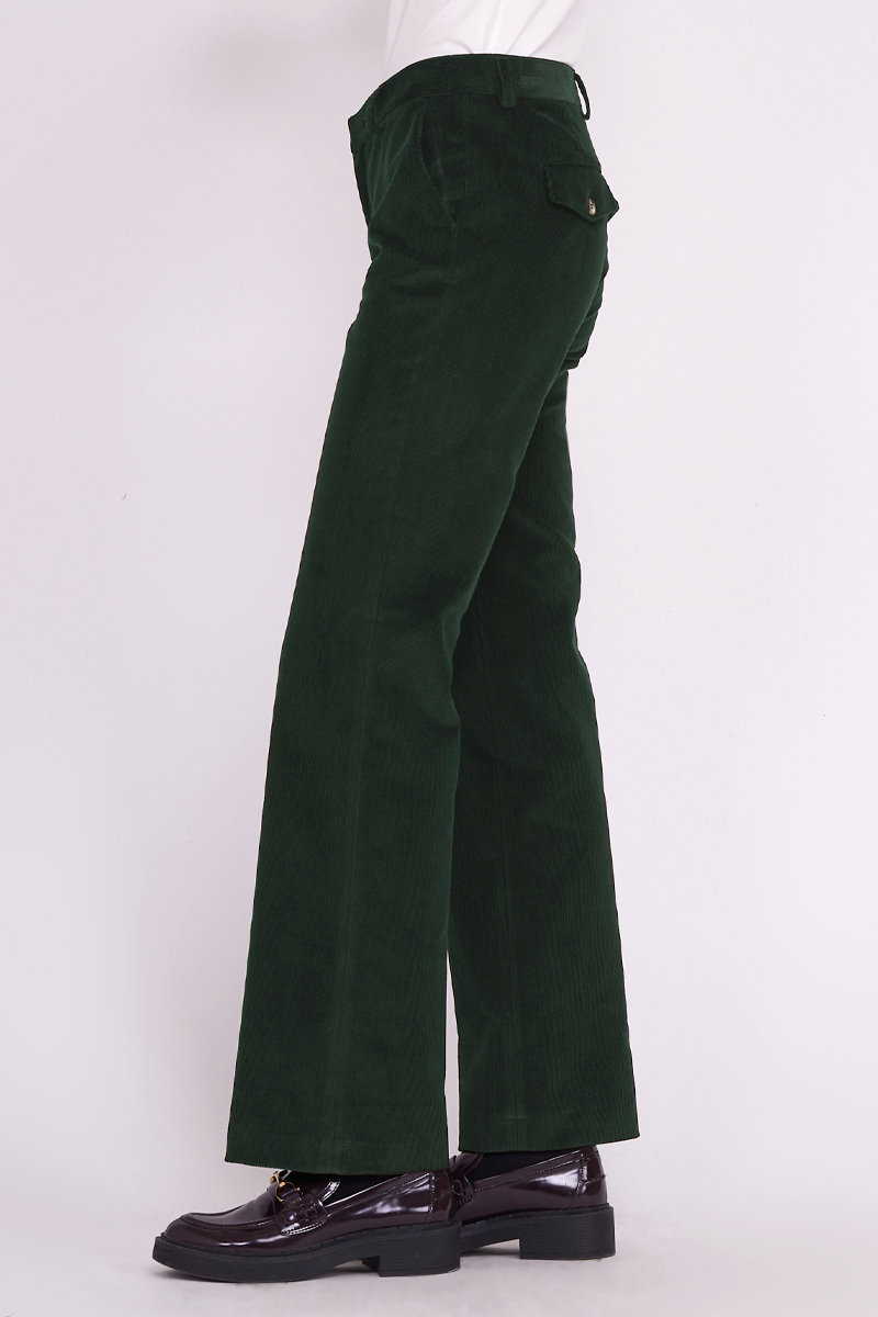 Varteks Ženske zelene cord samt hlače