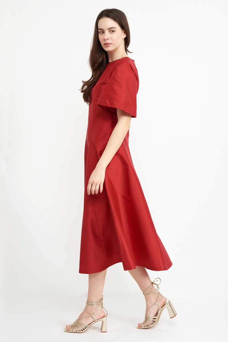 Varteks Elegantna crvena haljina od svile