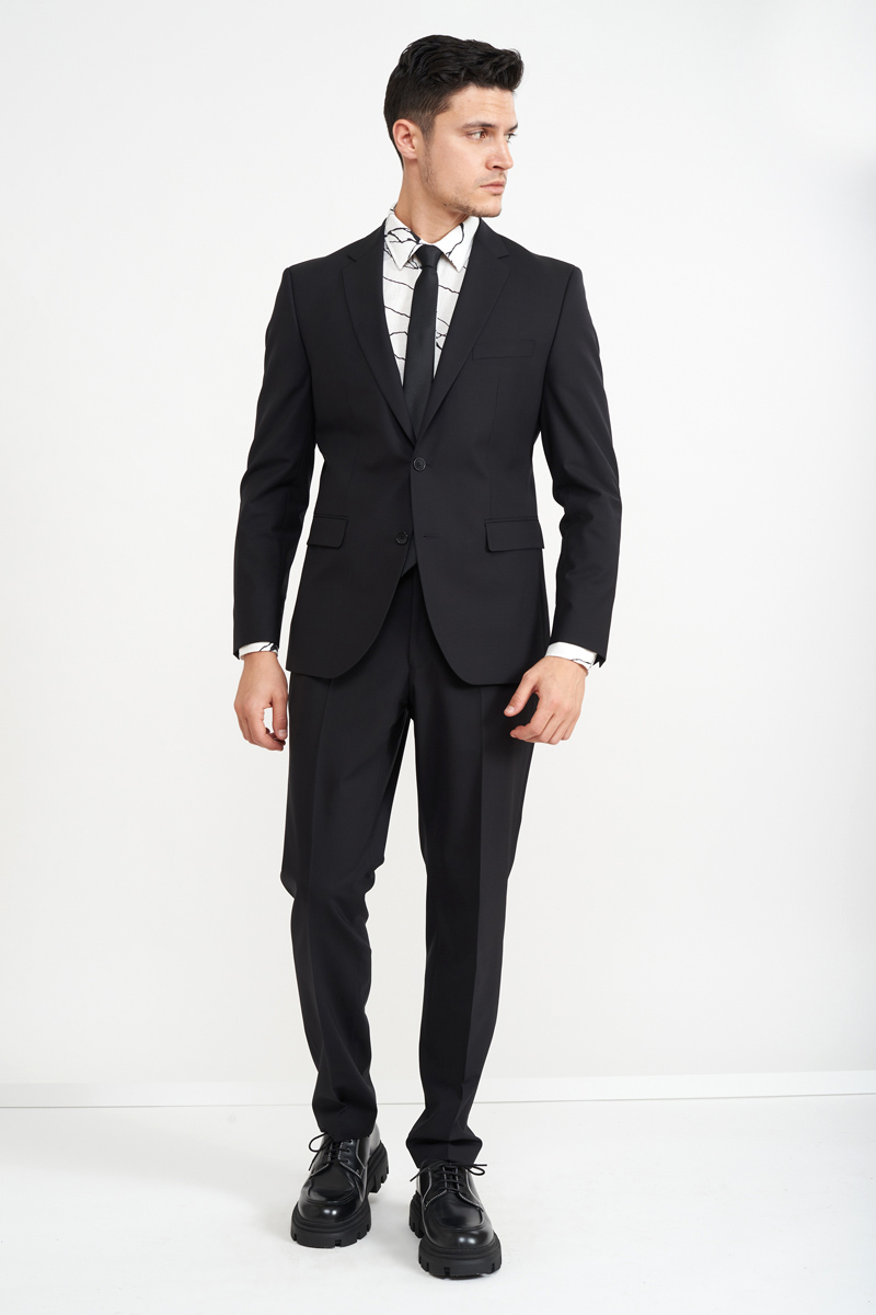 Varteks Klasične crne hlače od odijela - Regular fit