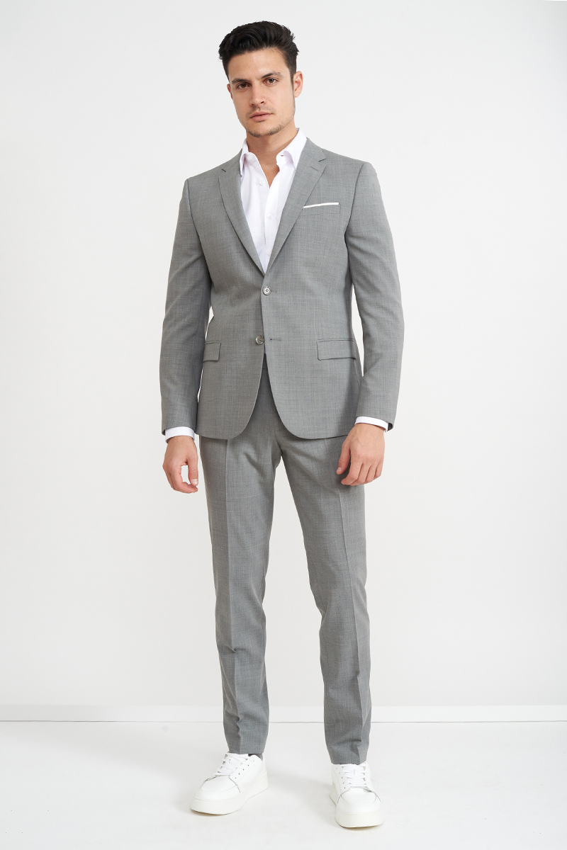 Varteks YOUNG – Svijetlo sive hlače od odijela – Slim fit