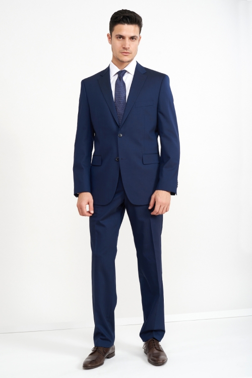 Varteks Tamno plave hlače od odijela – Comfort fit puni stas