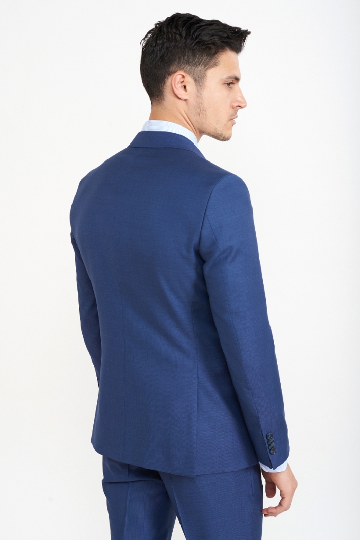 Varteks Plavi strukturirani sako od odijela 100’s - Regular fit